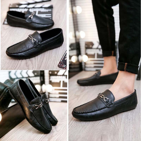 Mens Leather Loafers Men Slip on Driving Shoes