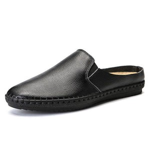 Mens Leather High Quality Breathable Summer Flats Shoes