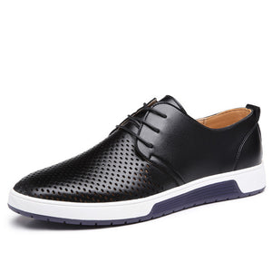 Shoes - New Leather Men Breathable Casual Shoes