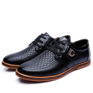 New Men's Leather Casual Shoes Autumn Brand Shoes