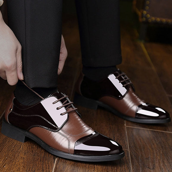 Men Fashion Business Dress Formal Zipper Shoes