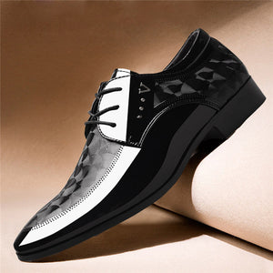 Kaaum-Men Formal Italian Patent Leather Shoes