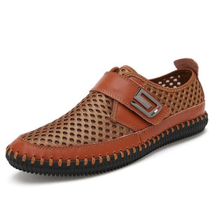 Summer  Men Flats Loafers Breathable Shoes
