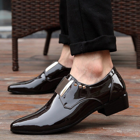 Kaaum Men's Oxford Black Brown Breathable Formal Shoes