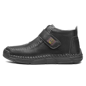 Kaaum Men's Plus Size Soft Leather Boots