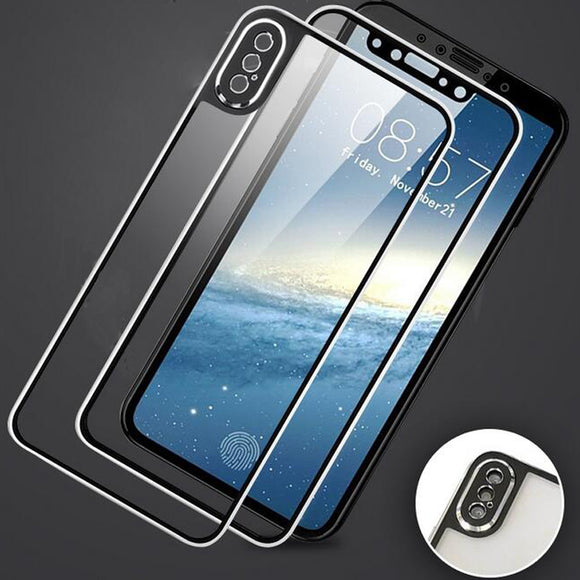 Full 3D Curved Edge Front + Back Tempered Glass For iPhone X XS MAX XR