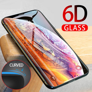 6D Curved Edge Full Cover Screen Protector For iPhone X XS MAX XR