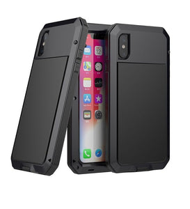 2020 Luxury Doom Armor Dirt Shock Waterproof Metal Aluminum Phone Case for Iphone + Tempered Glass