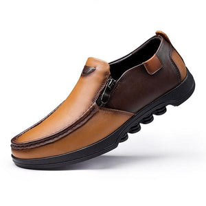 Casual Men Genuine Leather Slip On Shoes Loafers