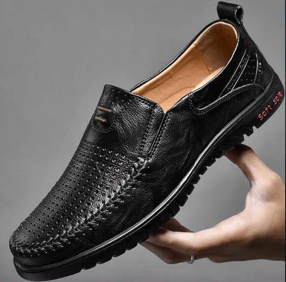 Men's Shoes - Summer Men Business Formal Genuine Leather Loafers