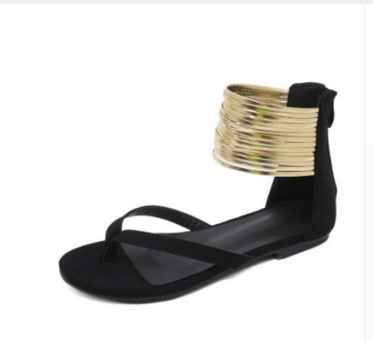 Shoes - 2019 New Women's Ankle Metal Decor Sandals