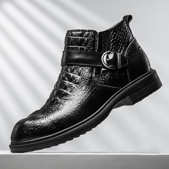 New Genuine Leather Men's Ankle Boots