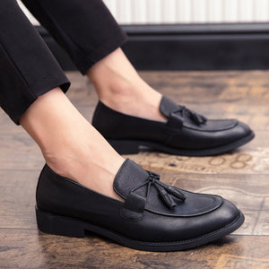 New Men Leather Tassel Loafers