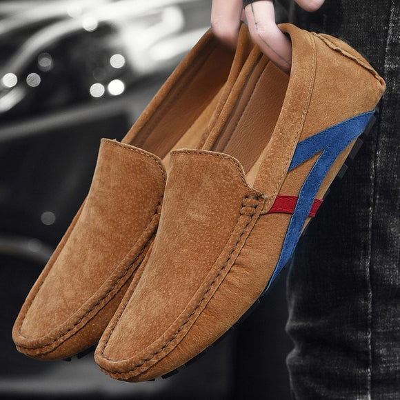 Kaaum Larger Size New Men's Suede Leather Flat