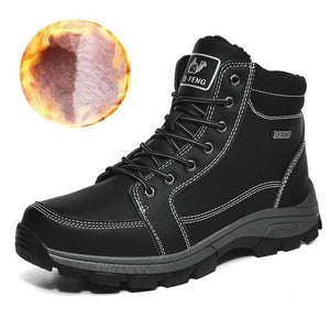 Kaaum Warm Plush Waterproof Non-slip Men's Hiking Boots