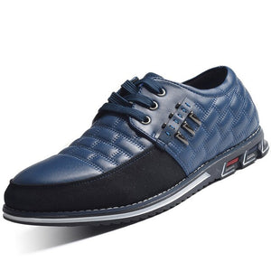 Men's Shoes -  Casual Leather New Male Lace-Up Shoes
