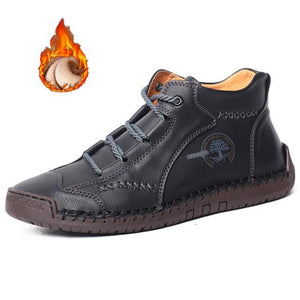 Men Retro Boots Leather Sneakers