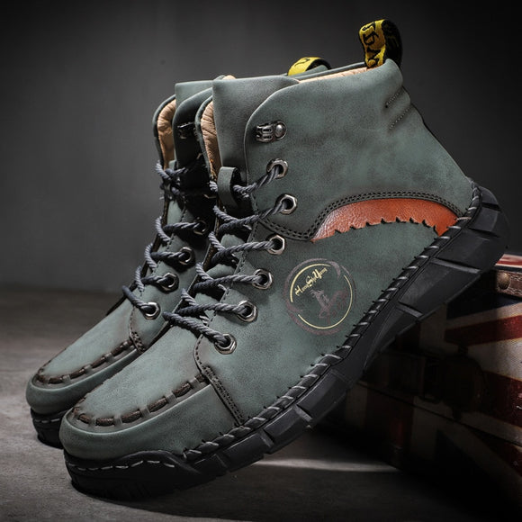 Men's New Split Leather Martin Boots