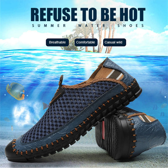 Kaaum Men's Summer Lightweight Breathable Mesh Size13 14 Mesh Slip-on Shoes