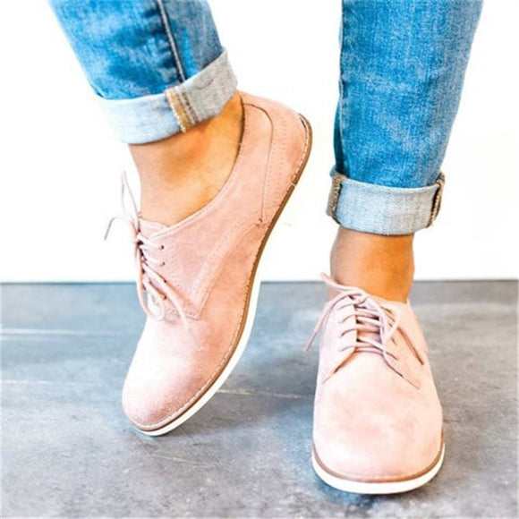 Kaaum Casual Lace Up Oxfords Footwear For Ladies
