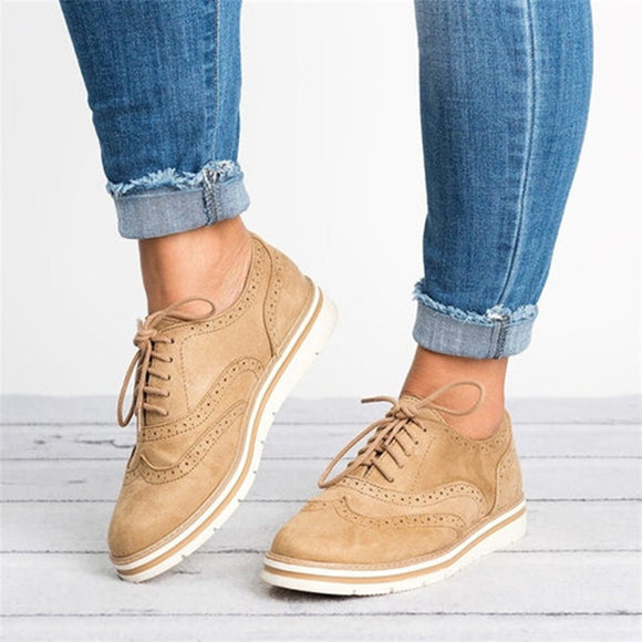 2019 British New Style Cut-Outs Flat Casual Shoes