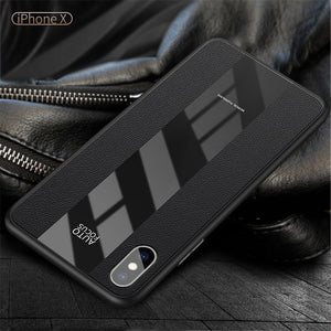 Phone Case - Ultra-thin Anti-fall Soft Leather Silicone Cases for iPhone X XS XR XS Max