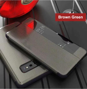 Phone Case - Luxury Shockproof Smart View Flip Leather Case For Samsung S10 Plus S10e