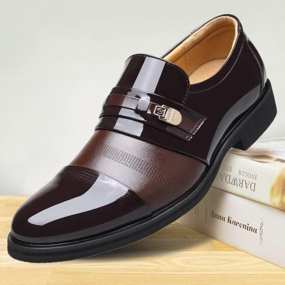 Leather Mens Office Business Flat Loafers