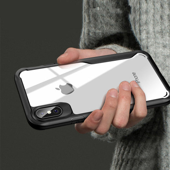 Phone Case - Luxury Full Protection Hybrid Clear Arcylic & Soft TPU Shockproof Phone Case For iPhone XS/XR/XS Max 8/7 Plus