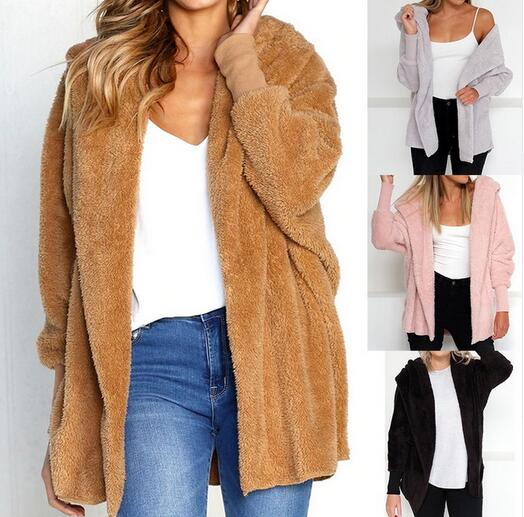 Women's Clothing - 2018 Women's Autumn Winter Casual Loose Fur Cardigans