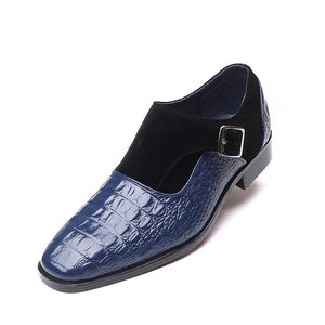 Kaaum Men's Crocodile Pattern Dress Shoes