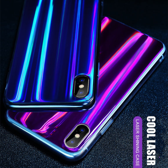Glossy Laser Phone Case For iPhone