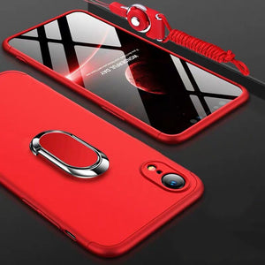 Phone Case - Luxury 360° Full Protection Magnetic Ring Holder Case For iPhone X XR XS XS Max 8 7 6S 6/Plus With FREE Strap