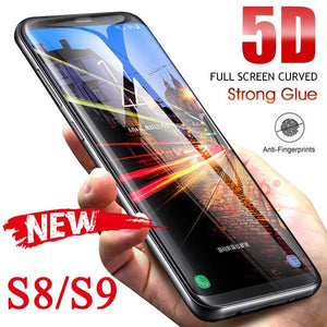 Full Cover Tempered Glass For Samsung Galaxy S6 S7 Edge S8 S9+ Note 8 9
