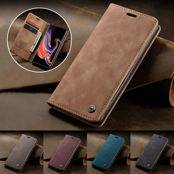 Retro Flip Magnetic Leather Case for Samsung