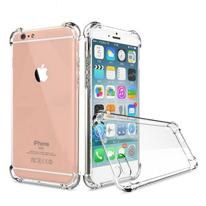 Phone Case - Luxury Anti-knock Soft TPU Transparent Silicone Protective Back Cover For iPhone X 8/7 Plus