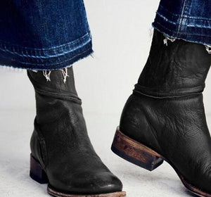 Boot - Vintage Leather Women Ankle Boots