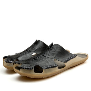 Kaaum Men's Summer Hollow Breathable Beach Sandals