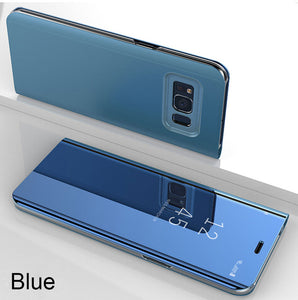 Smart Mirror Flip Phone Case for Samsung Galaxy Note 9 8 S8 S9 Plus