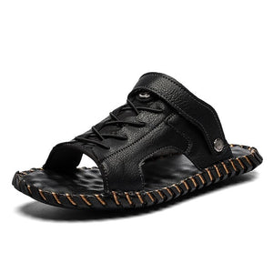 Kaaum Split Leather Mens Soft Beach Comfortable Summer Roman Outdoor Sandals