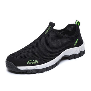 Men Outdoor Walking Shoes Trainers Breathable Slip-on Casual Shoes