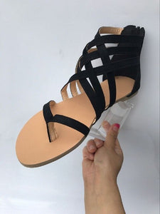 Kaaum Summer Women Ladies Flats Gladiator Open Toe Sandals