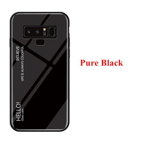 Gradient Color Tempered Glass Luxury Case For Samsung Galaxy Note 9