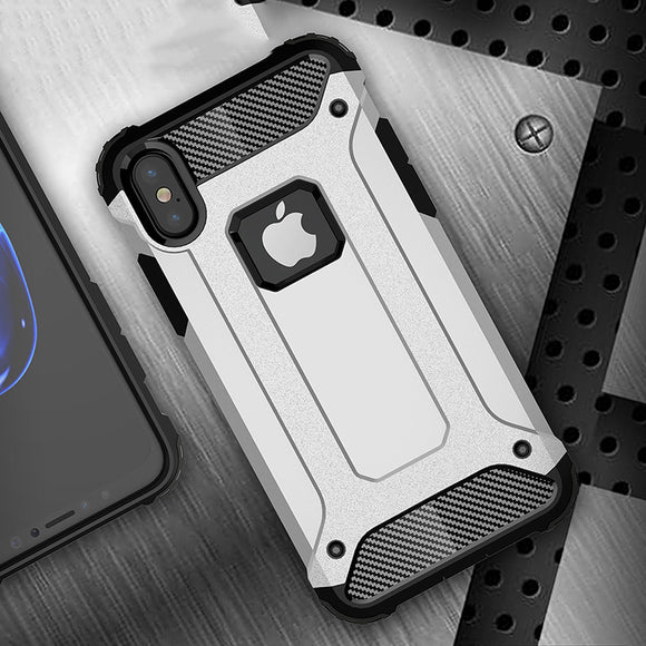 Phone Case - Luxury 2 In 1 Strong Armor Hard Rugged Impact Anti-drop Hybrid Shockproof Phone Case For iPhone X/XS/XR/XS Max