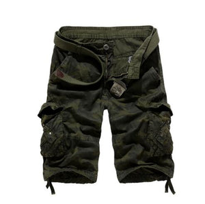 Kaaum Men's New Camouflage Loose Cargo Shorts
