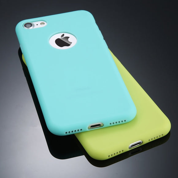 Candy Color Protection Silicone Case For iPhone