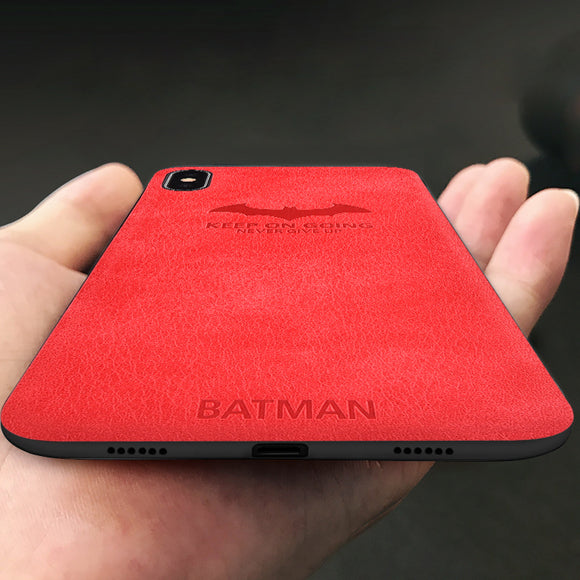 Ultra-thin Luxury Soft Silicone Leather Batman Case