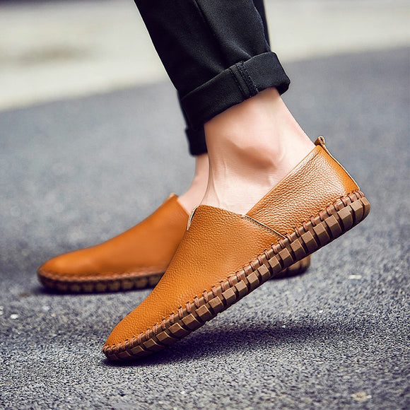 Big Size Real Leather Loafers Men Moccasins Shoes