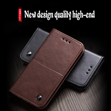 Flip PU Leather Wallet Case For Samsung