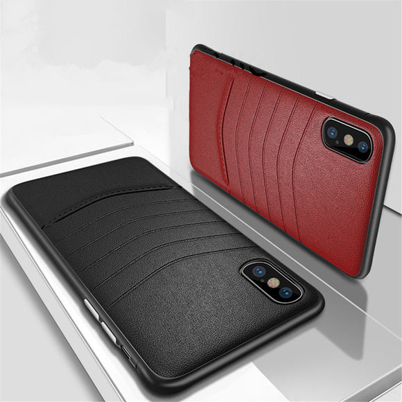 Phone Case - Luxury Vintage Ultra Thin PU Leather Protective Phone Case For iPhone XS/XR/XS Max 8/7 Plus